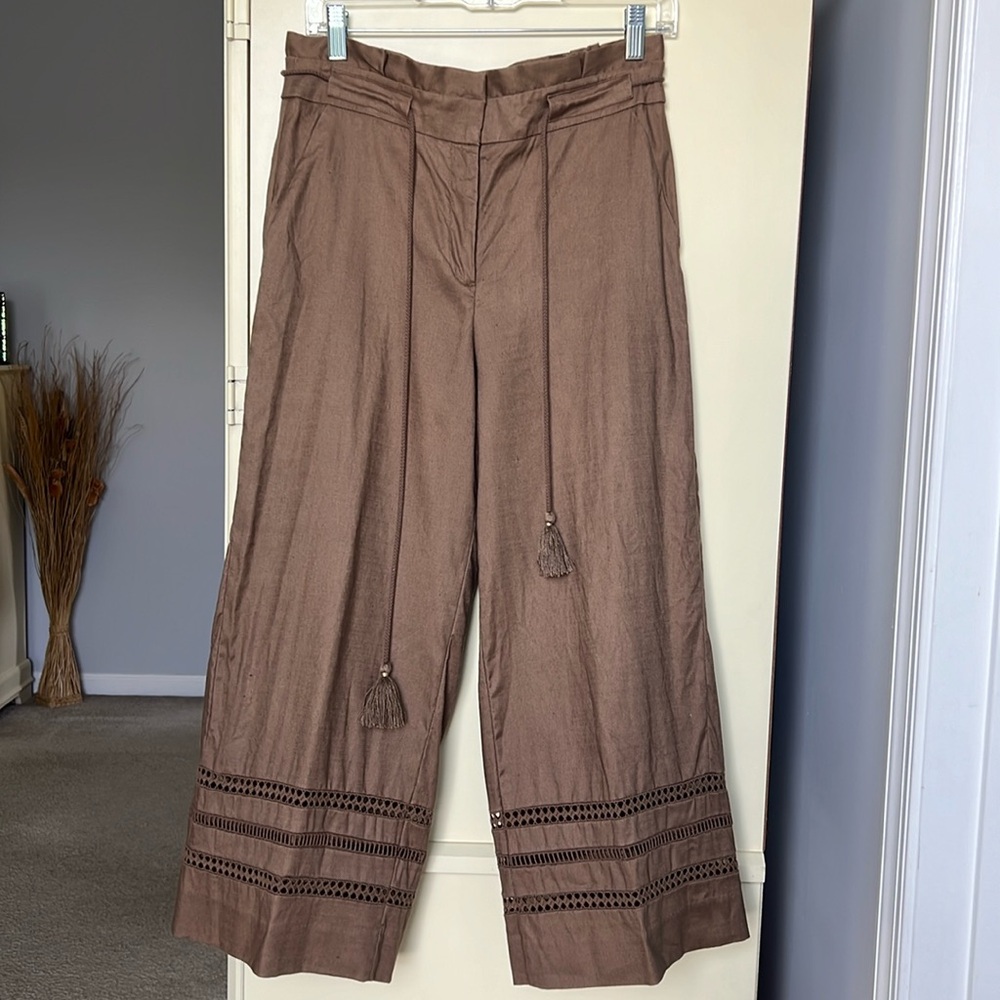 White House Black Market Wide Leg Crop Dress Pants
